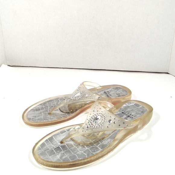 Stuart Weitzman women's rhinestone jelly slippers shoes  Size: 7 - Picture 2 of 7